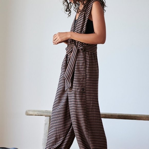 New Free People Find The Chi Striped Onesie Jumpsuit - Picture 5 of 15